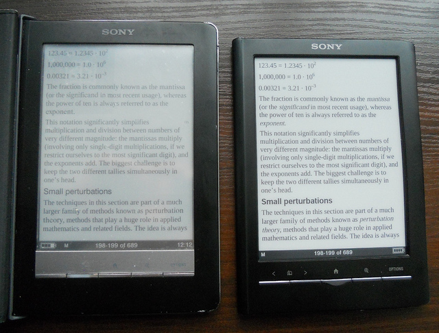 Sony PRS-600 vs PRS-650 - książka