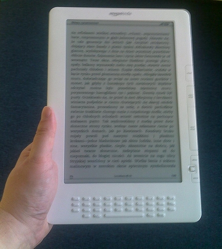 Kindle DX w dłoni