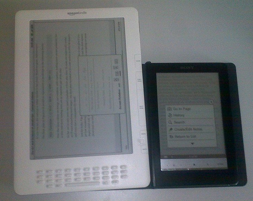 Kindle i Sony - menu